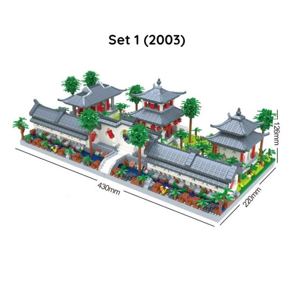 Ancient Dynasty Kingdom with Shrines Nano Building Set Collection