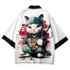 Anime Cat in Kimono Unisex Kimono Collection
