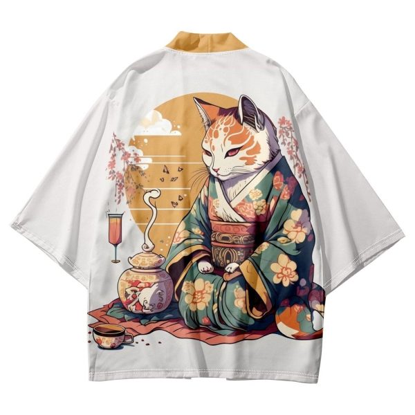 Anime Cat in Kimono Unisex Kimono Collection