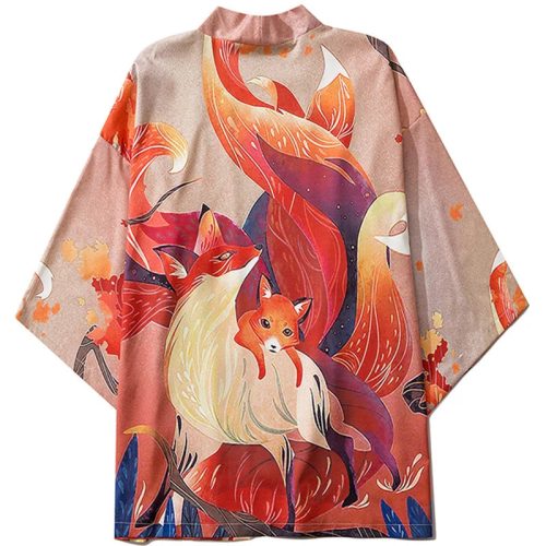 Anime Nine Tailed Fox Unisex Kimono