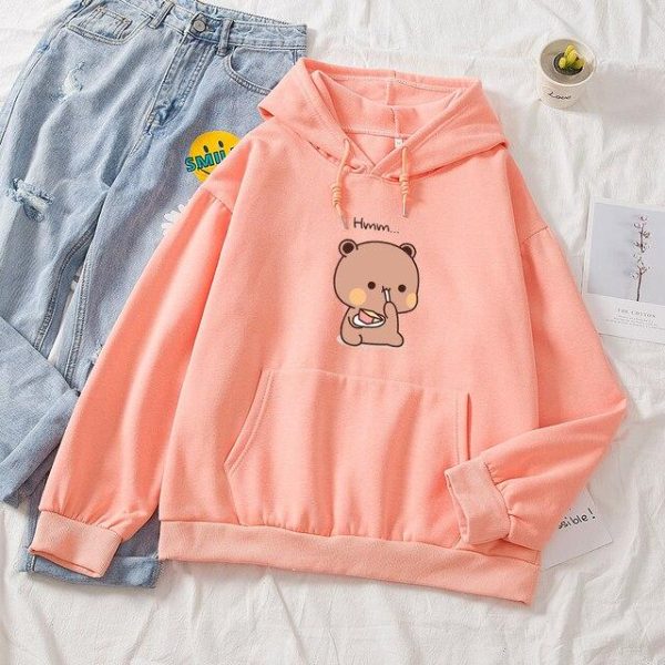 Snacking Teddy Bear Hoodies