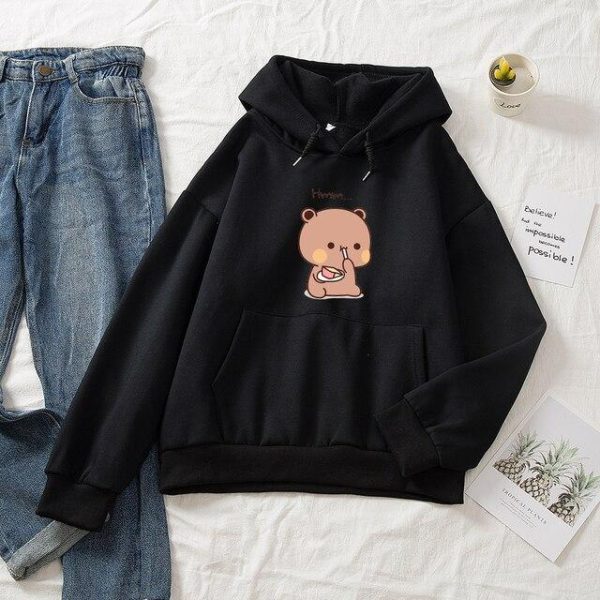 Snacking Teddy Bear Hoodies