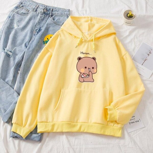 Snacking Teddy Bear Hoodies