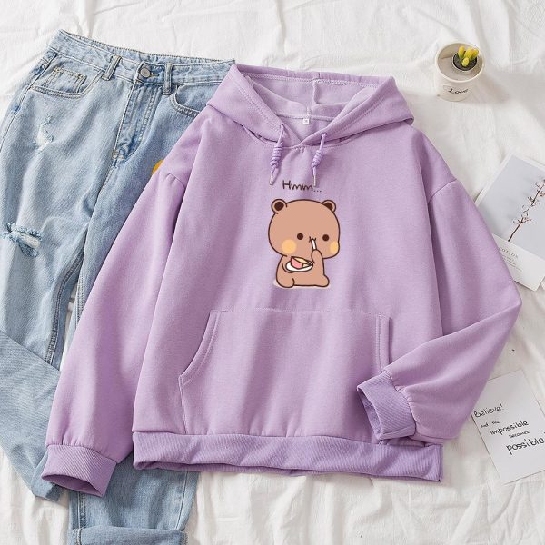 Snacking Teddy Bear Hoodies