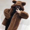 Bear Soft Faux Fur Hooded Coat
