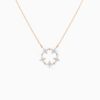 Blooming Baby Blue Flower 18K Gold-Plated Necklace