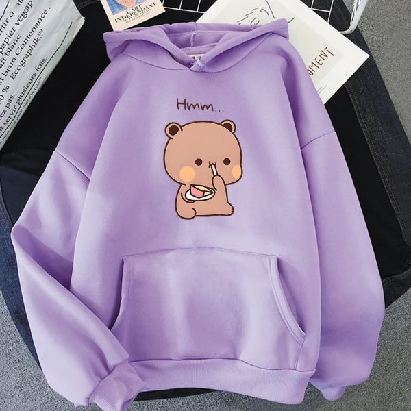 Boba the Brown Bear Munching Cake Unisex Hoodies