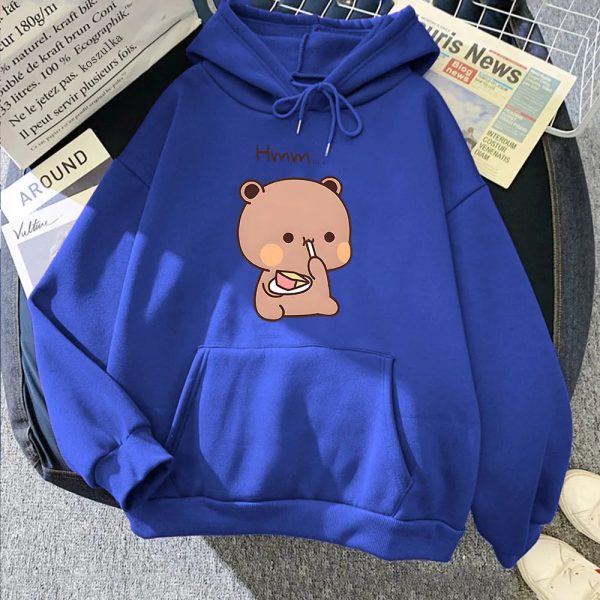 Boba the Brown Bear Munching Cake Unisex Hoodies