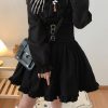 Brown Black Lolita Kawaii Gothic Elegant Long Women Skirt