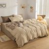 Brown Blue Mustard Mini Checked Bedding Set