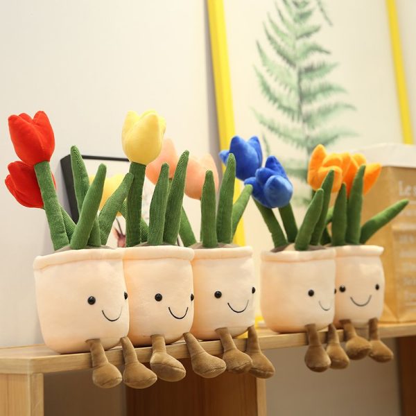 Bubbly Tulip Flower Pot Plush Bubbly Tulip Flower Pot Plush