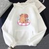 Capybara Floating & Sipping Bubble Tea Unisex Hoodie