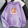 Capybara Floating & Sipping Bubble Tea Unisex Hoodie