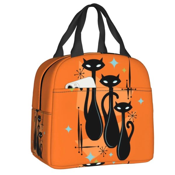 Cat Illustration Halloween Themed Lunch Bags