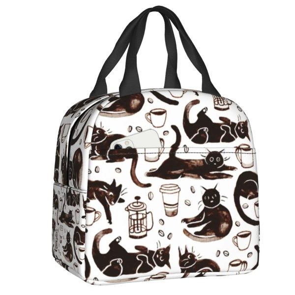 Cat Illustration Halloween Themed Lunch Bags