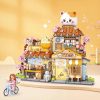 Cat Taiyaki Flower Cafes Foldable Micro Building Set Collection