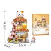 Cat Taiyaki Flower Cafes Foldable Micro Building Set Collection