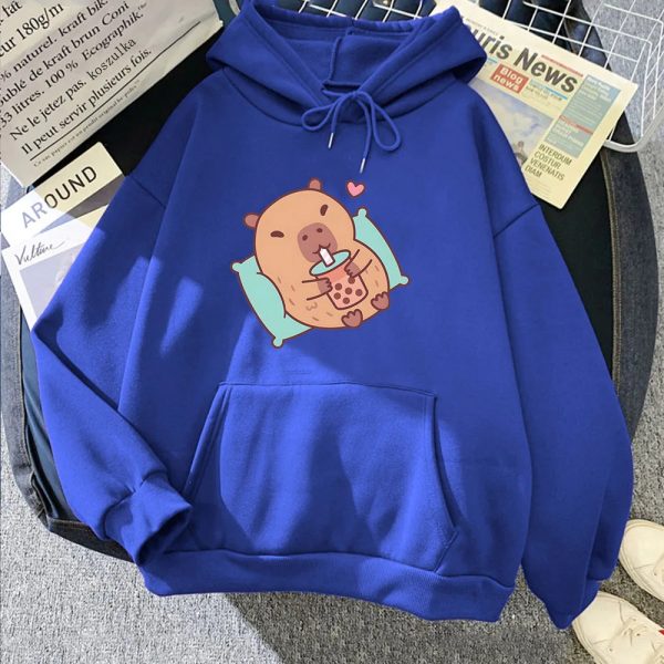 Chilling Capybara with Bubble Tea Unisex Hoodie