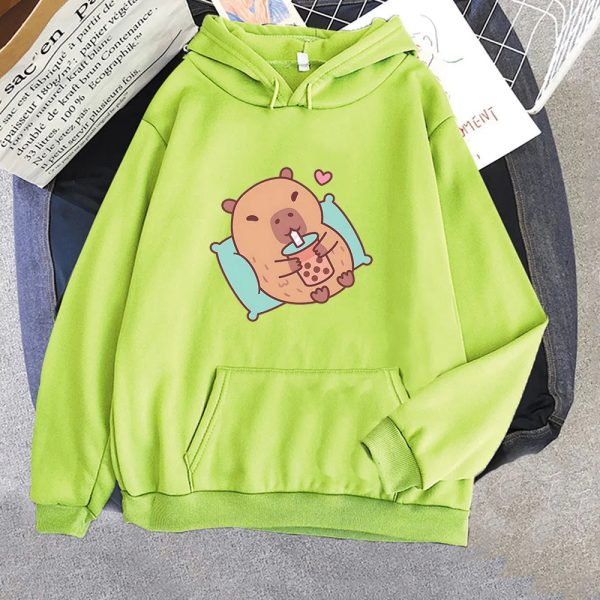 Chilling Capybara with Bubble Tea Unisex Hoodie