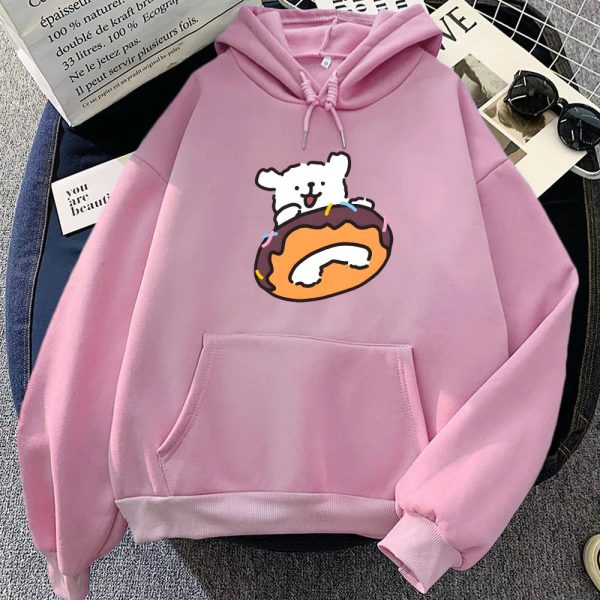 Chocolate Donut Luckie the Dog Unisex Hoodie