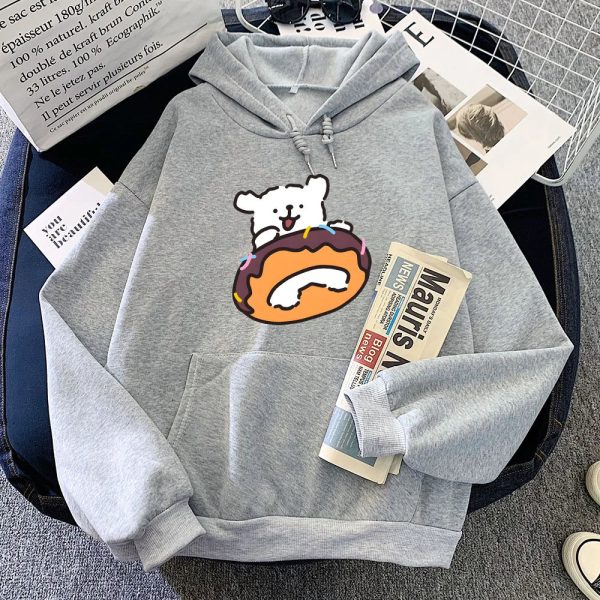 Chocolate Donut Luckie the Dog Unisex Hoodie