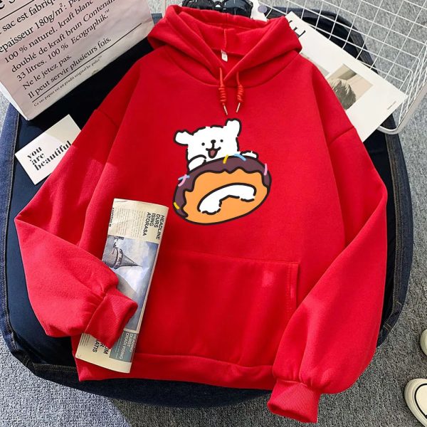 Chocolate Donut Luckie the Dog Unisex Hoodie