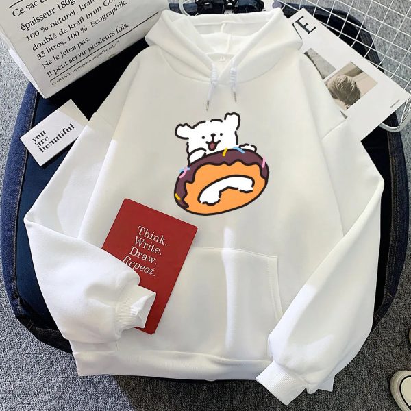 Chocolate Donut Luckie the Dog Unisex Hoodie