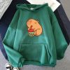 Chonky Capybara Drinking Matcha Bubble Tea Unisex Hoodie