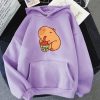 Chonky Capybara Drinking Matcha Bubble Tea Unisex Hoodie