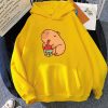 Chonky Capybara Drinking Matcha Bubble Tea Unisex Hoodie