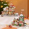 Christmas Foldable Panda Shops Micro Building Sets