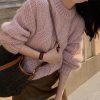 Chunky Twist Vintage O-Neck Pullover Knit Sweater