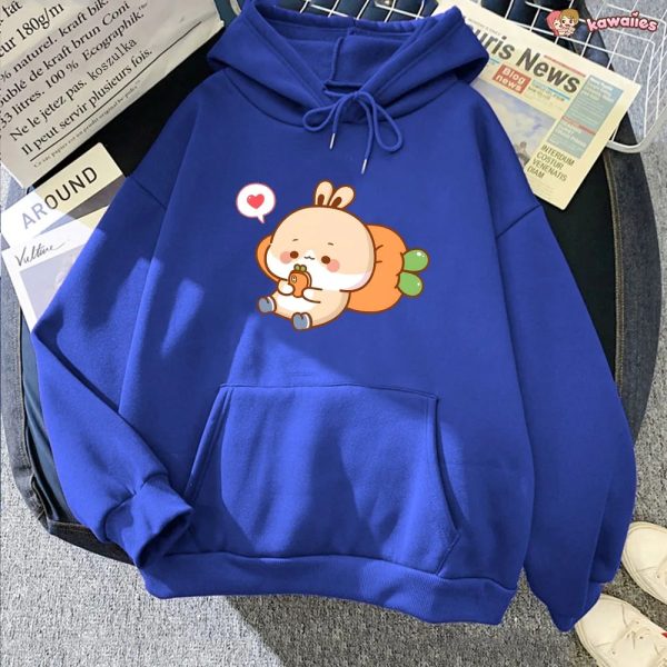 Cream Bunny Carrot Mobile Unisex Hoodies