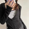 Cropped Soft Stretch Zip-Up Hoodie Cropped Soft Stretch Zip-Up Hoodie