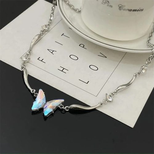 Crystal Wings Butterfly Choker Necklace
