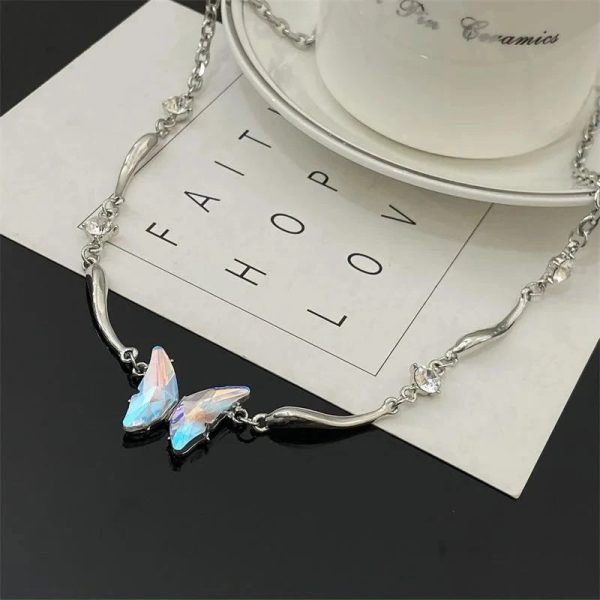 Crystal Wings Butterfly Choker Necklace