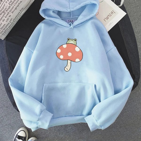 Cute Frog Mushroom Unisex Hoodie