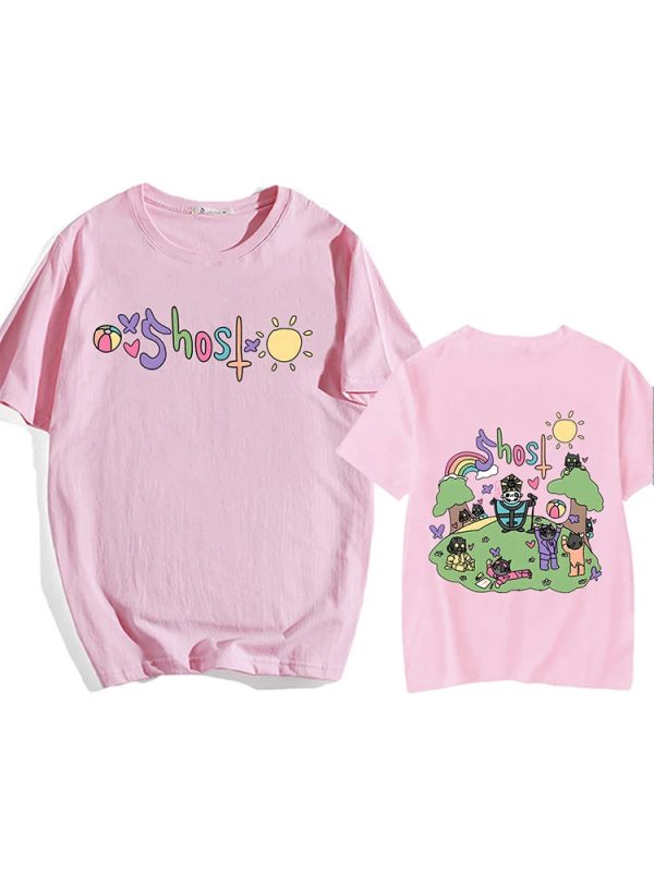 Cute Ghost Band Illustration Unisex Tee