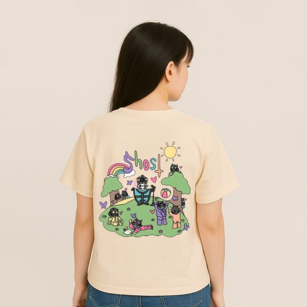 Cute Ghost Band Illustration Unisex Tee