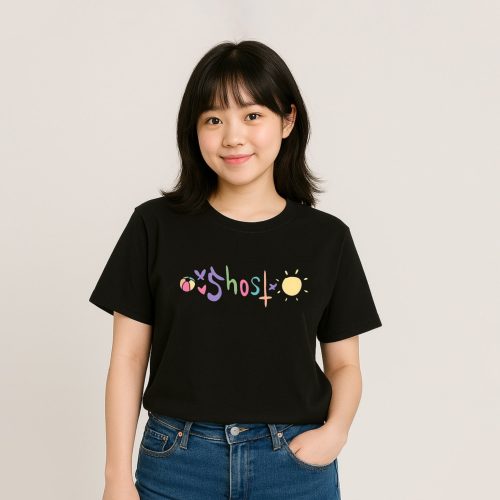 Cute Ghost Band Illustration Unisex Tee