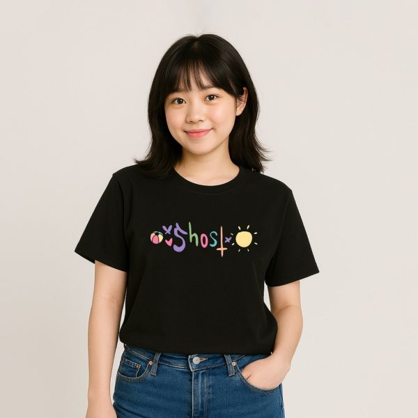 Cute Ghost Band Illustration Unisex Tee