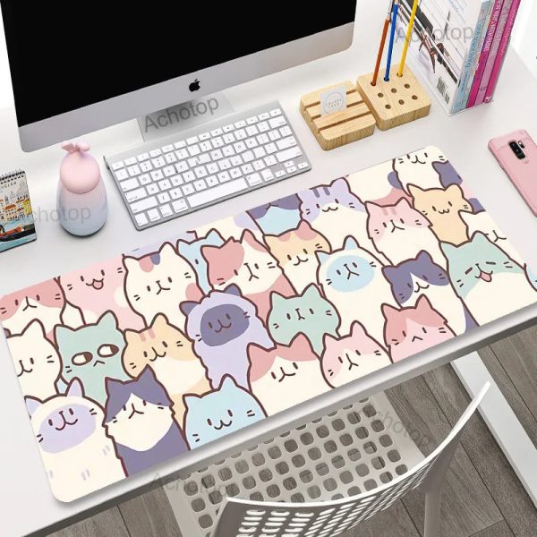 Cute Japanese-themed Cat Large Mouse Pad Collection 2
