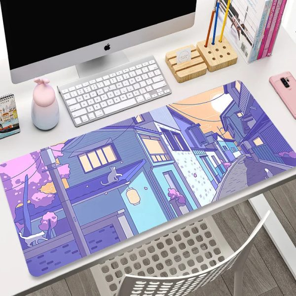 Cute Japanese-themed Cat Large Mouse Pad Collection 2