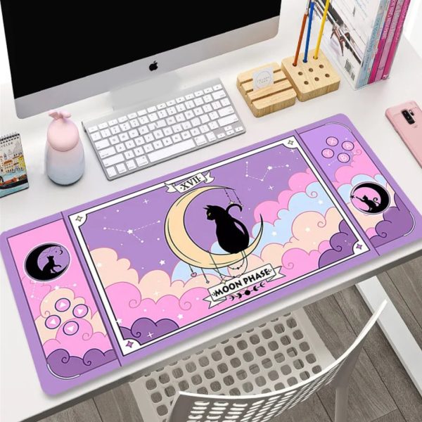 Cute Japanese-themed Cat Large Mouse Pad Collection 1