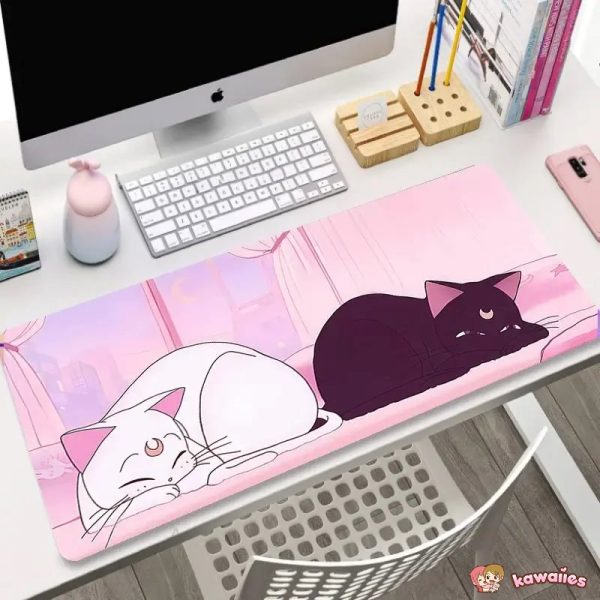 Cute Japanese-themed Cat Large Mouse Pad Collection 1