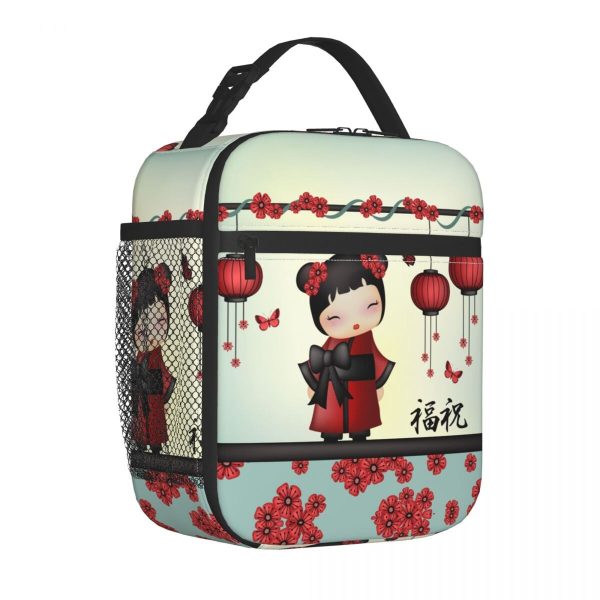 Cute Japanese-themed Kimono Kokeshi Doll Lunch Boxes