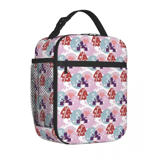 Cute Japanese-themed Kimono Kokeshi Doll Lunch Boxes