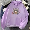Cute Raccoon Eating Bubble Milk Tea and Pizza Unisex Hoodies