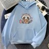 Cute Raccoon Eating Bubble Milk Tea and Pizza Unisex Hoodies