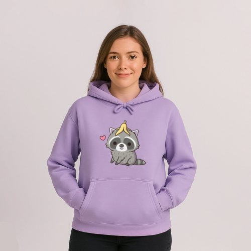 Cute Raccoon with Banana Unisex Hoodie